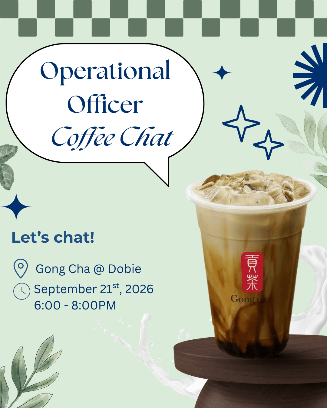 Operation Officer Coffee Chat event flyer