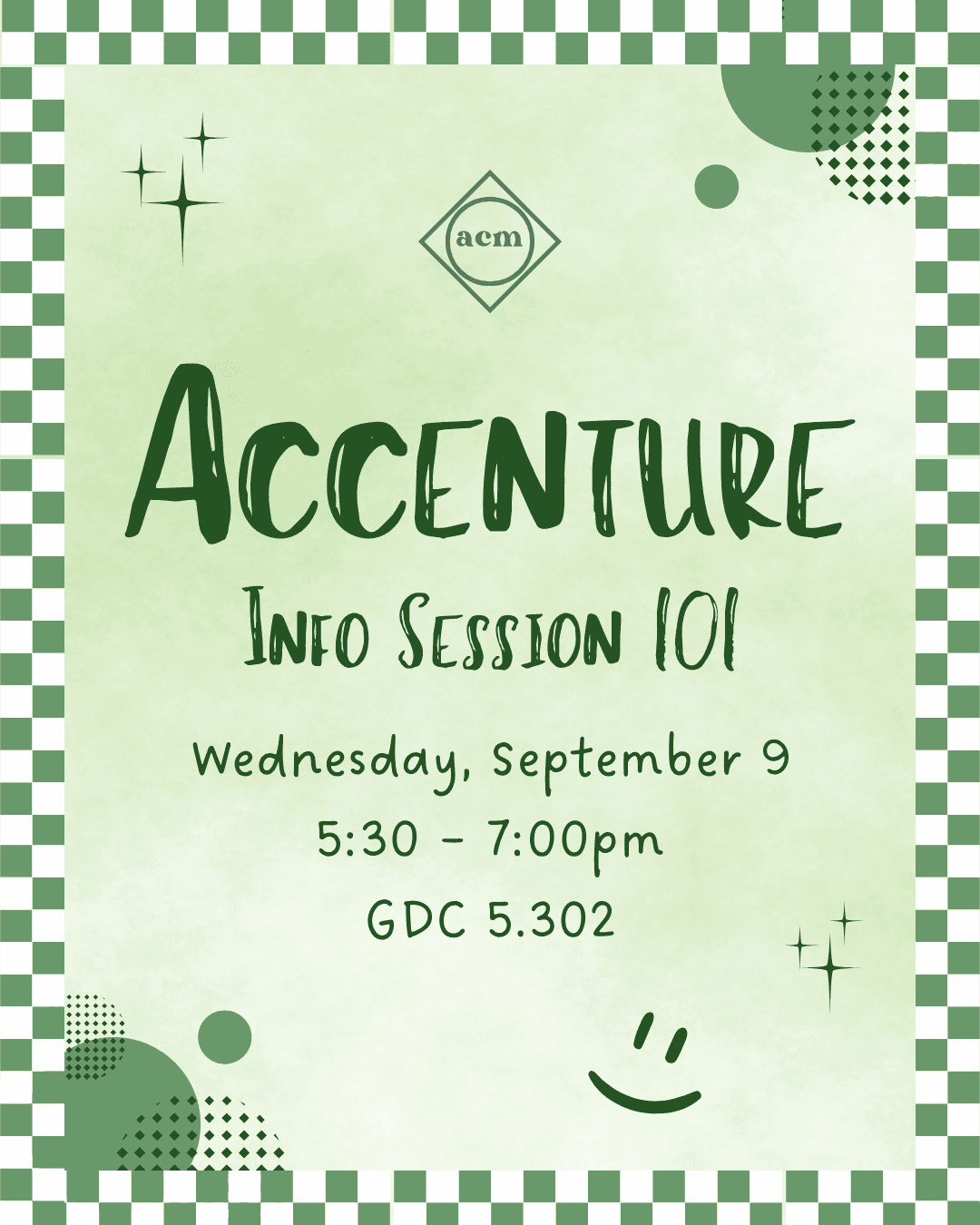 Accenture Info Session 101 event flyer